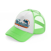 miami dolphins logo-lime-green-trucker-hat