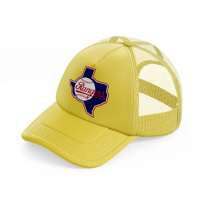 texas rangers supporter gold trucker hat