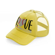 love baseball sticker-gold-trucker-hat