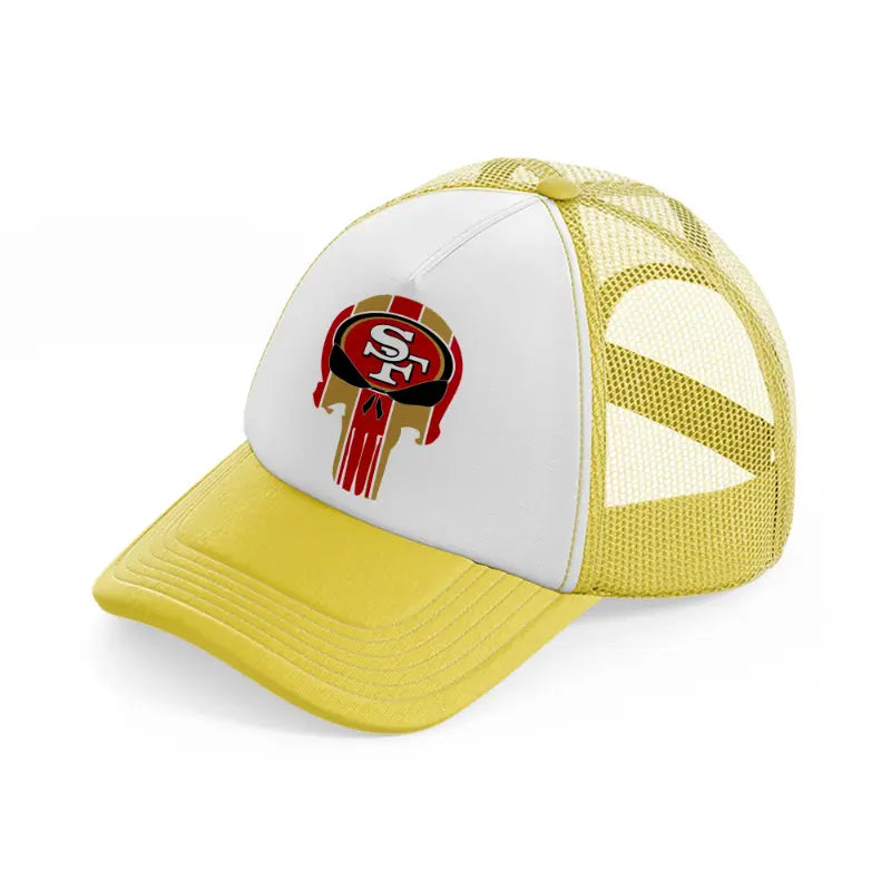 skull 49ers-yellow-trucker-hat