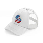 georgia flag white trucker hat