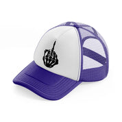 skeleton middle finger-purple-trucker-hat