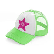 sea star lime green trucker hat