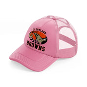 cleveland browns vintage-pink-trucker-hat