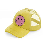 happy face-gold-trucker-hat