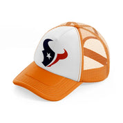 houston texans emblem-orange-trucker-hat