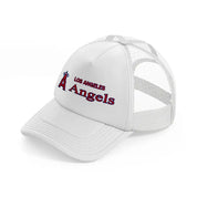 los angeles angels minimalist-white-trucker-hat