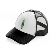 retro elements-64-black-and-white-trucker-hat