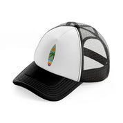 retro elements 64 black and white trucker hat