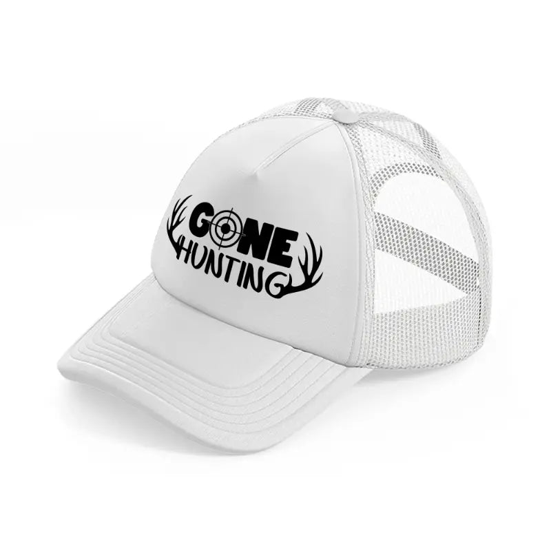 gone hunting deer-white-trucker-hat