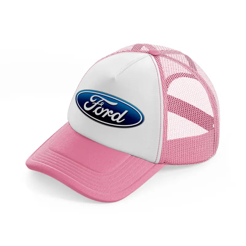 ford blue-pink-and-white-trucker-hat