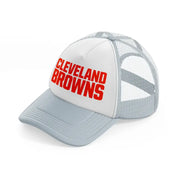 cleveland browns text-grey-trucker-hat
