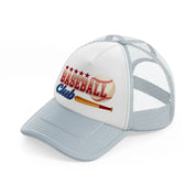 baseball club grey trucker hat