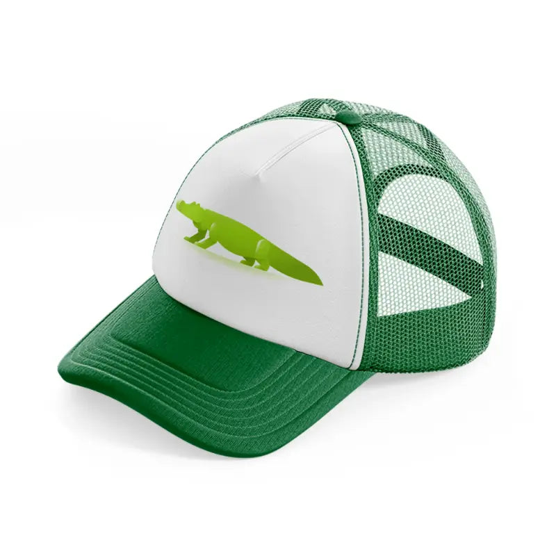 012-crocodile-green-and-white-trucker-hat