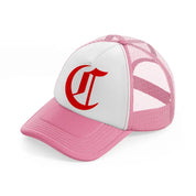 cincinnati reds gothic-pink-and-white-trucker-hat