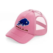 buffalo bills blue and white-pink-trucker-hat