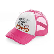 hello summer-neon-pink-trucker-hat