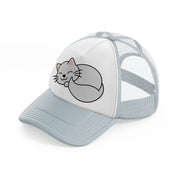 fluffy cat-grey-trucker-hat