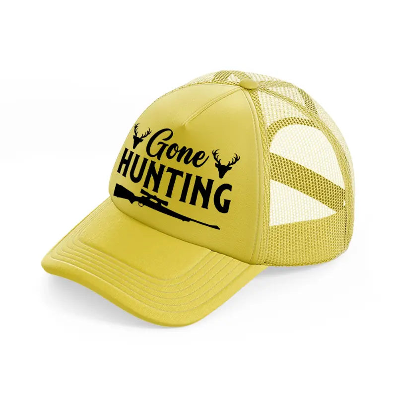 gone hunting guns-gold-trucker-hat