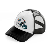 miami dolphins helmet-black-and-white-trucker-hat