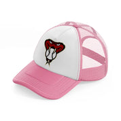 arizona diamondbacks emblem-pink-and-white-trucker-hat