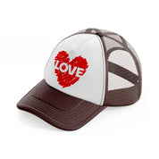 love-brown-trucker-hat