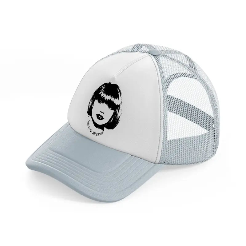 taylor swift b&w-grey-trucker-hat