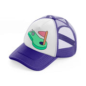 mini golf-purple-trucker-hat