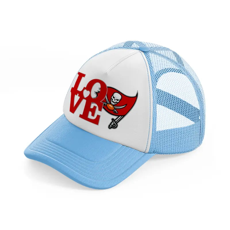 tampa bay buccaneers love-sky-blue-trucker-hat