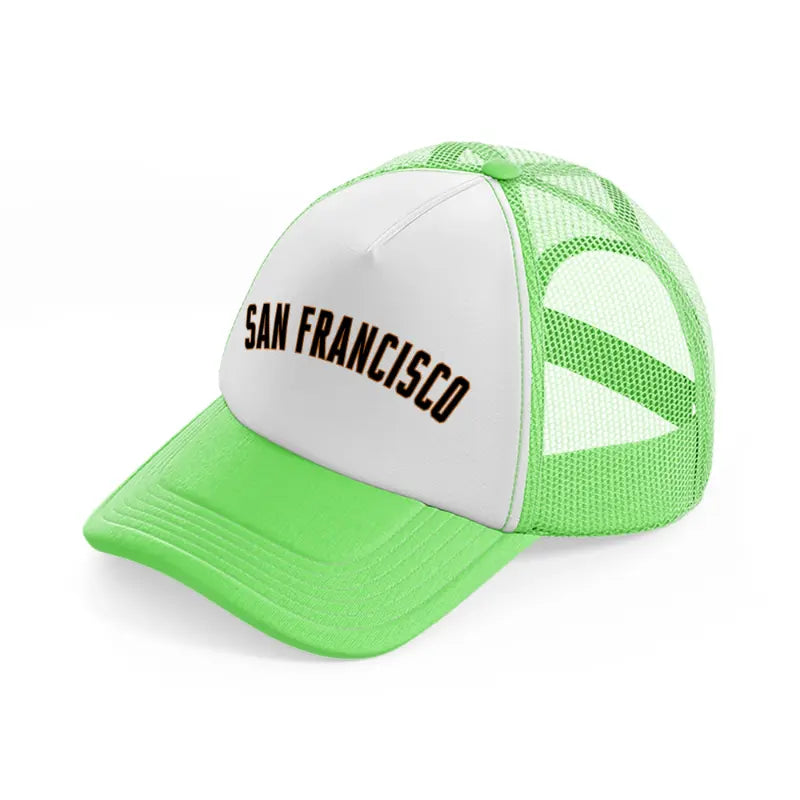 san francisco supporter-lime-green-trucker-hat
