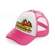 heart breaker neon pink trucker hat