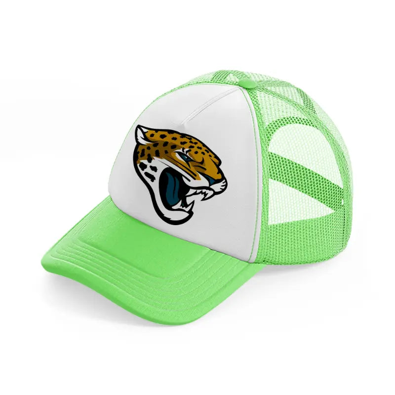 jacksonville jaguars emblem-lime-green-trucker-hat