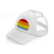 retro sun-white-trucker-hat