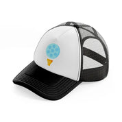 golf ball paste black and white trucker hat