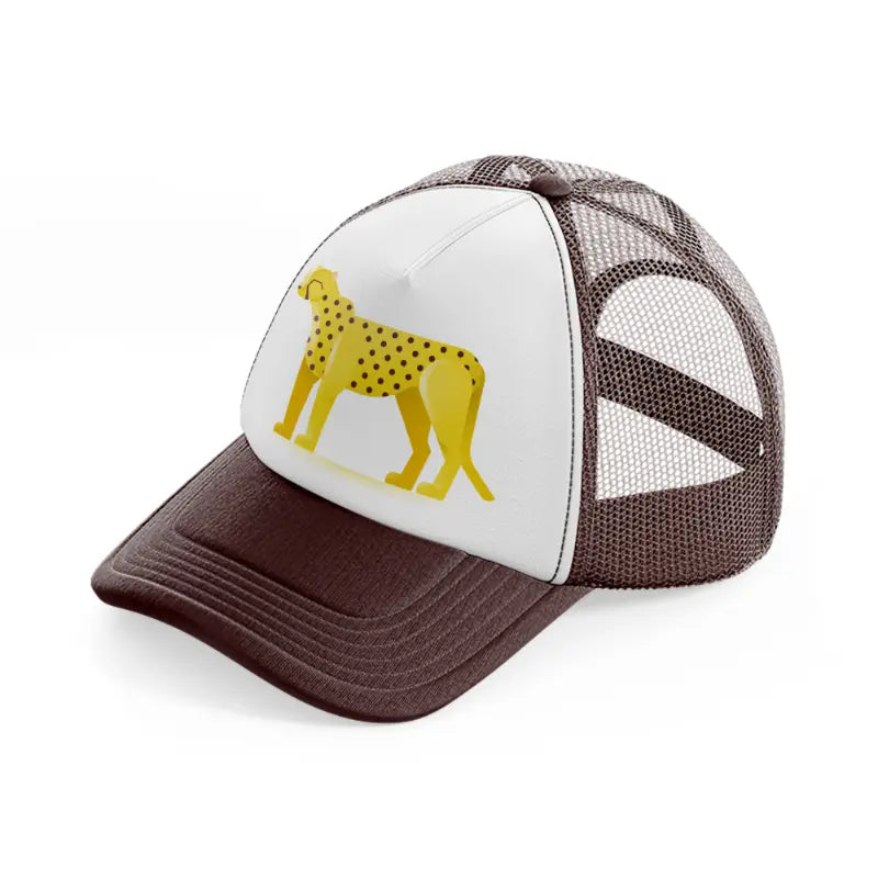 029 cheetah brown trucker hat