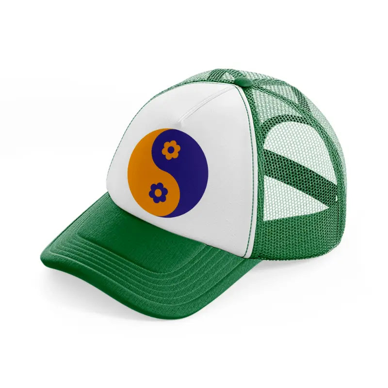 groovy 60s retro clipart transparent 11 green and white trucker hat