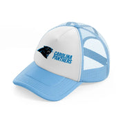 carolina panthers full logo-sky-blue-trucker-hat