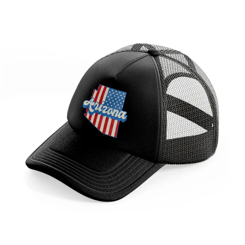 arizona flag black trucker hat