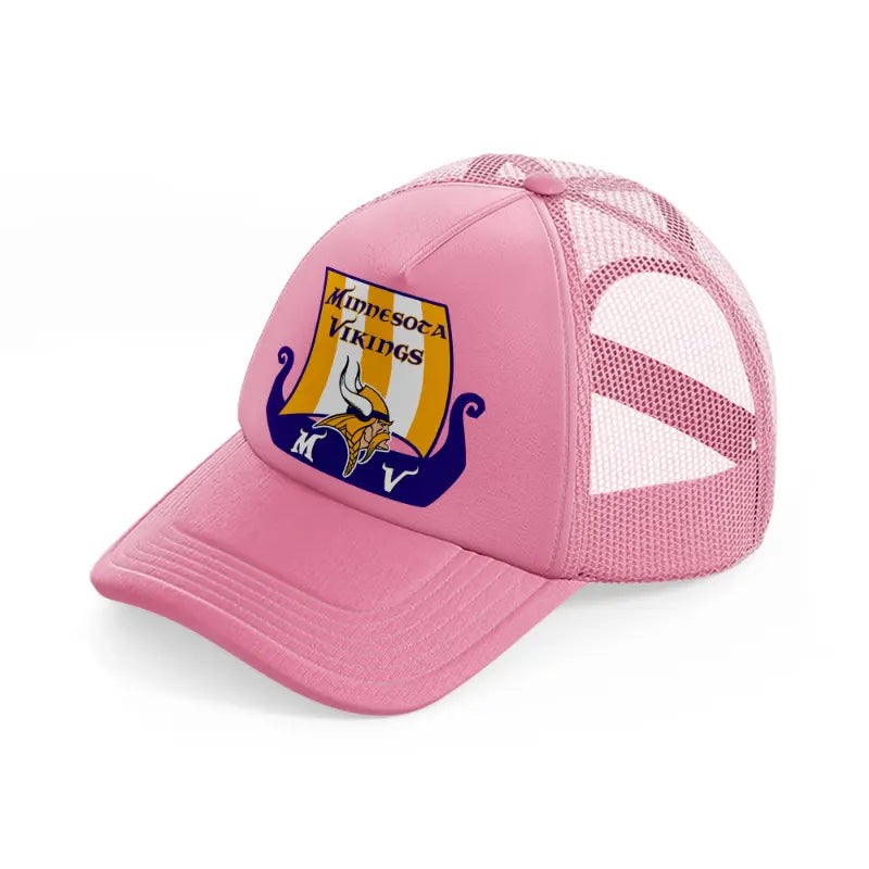 minnesota vikings mv-pink-trucker-hat