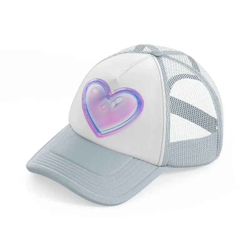 heart purple-grey-trucker-hat
