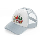 tis the season christmas-grey-trucker-hat