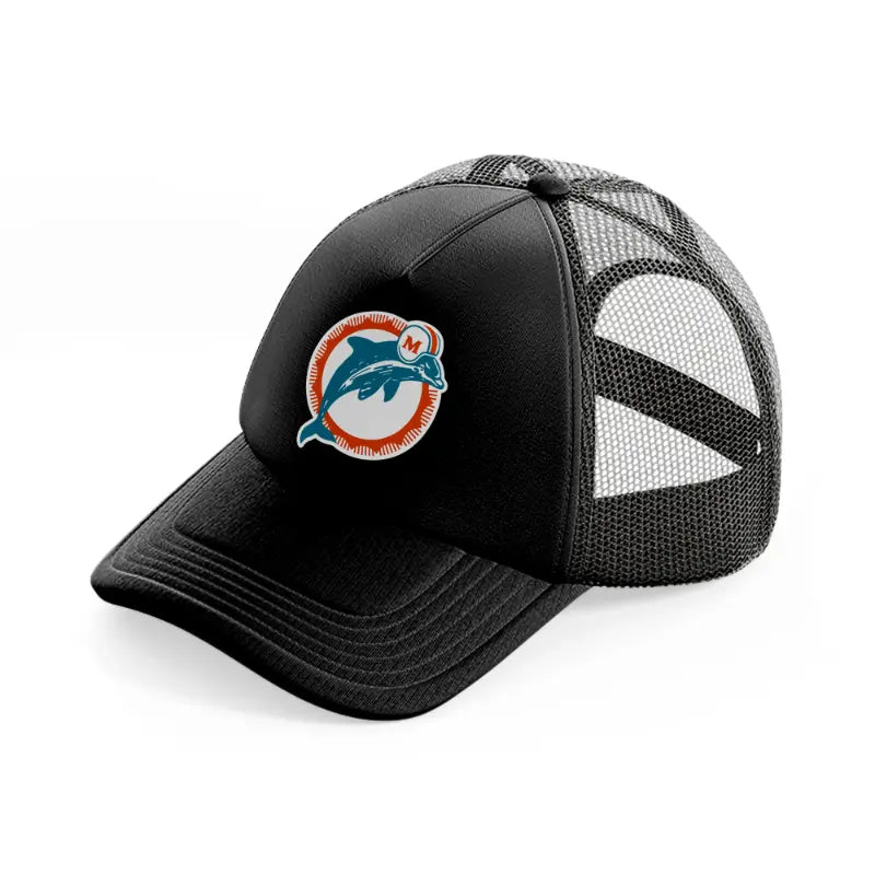 miami dolphins lover-black-trucker-hat