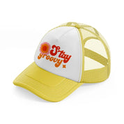 retro positive stickers (8) yellow trucker hat