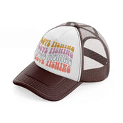 love fishing wavey-brown-trucker-hat