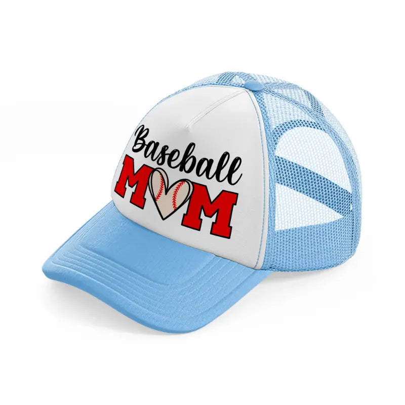 baseball mom-sky-blue-trucker-hat