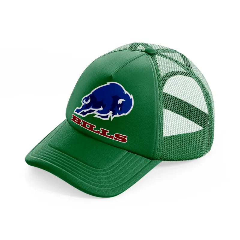 buffalo bills blue and white-green-trucker-hat