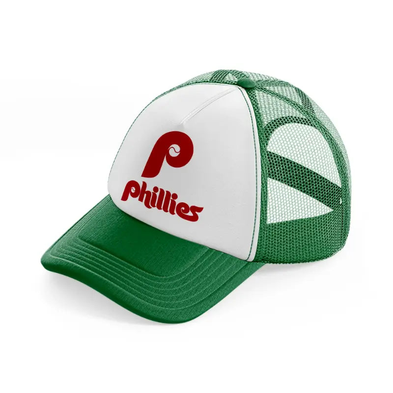 phillies logo-green-and-white-trucker-hat
