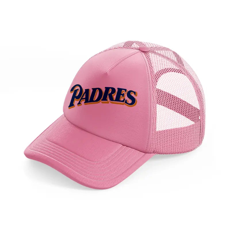 padres minimalist-pink-trucker-hat