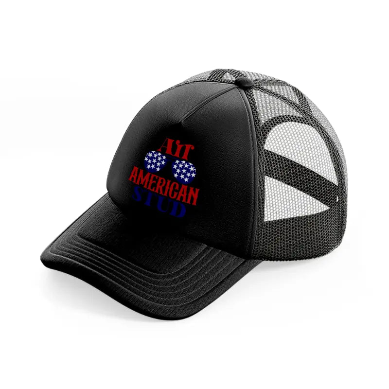 all american stud-01-black-trucker-hat