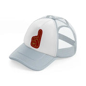 49ers #1 fan finger-grey-trucker-hat